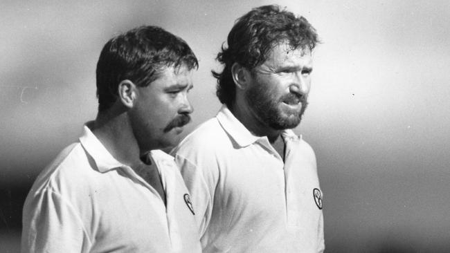 Two Australians who have played 100 Tests (see question 13)