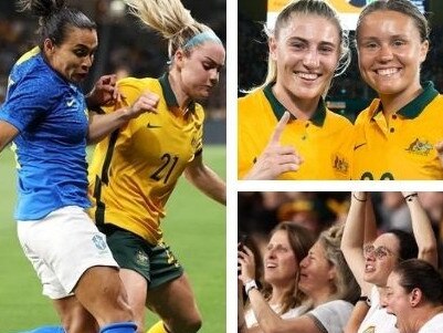 In pictures: Matildas duo debut as legend cracks 100