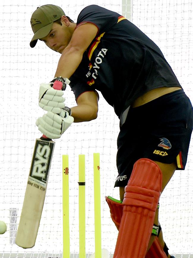 Darcy Fogarty shows his ability with the bat...