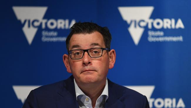 Victorian Premier Daniel Andrews addresses the media during a press conference in Melbourne, Tuesday, June 23, 2020. Premier Andrews has announced that Victoria has recorded 17 further cases of Coronavirus. (AAP Image/James Ross) NO ARCHIVING