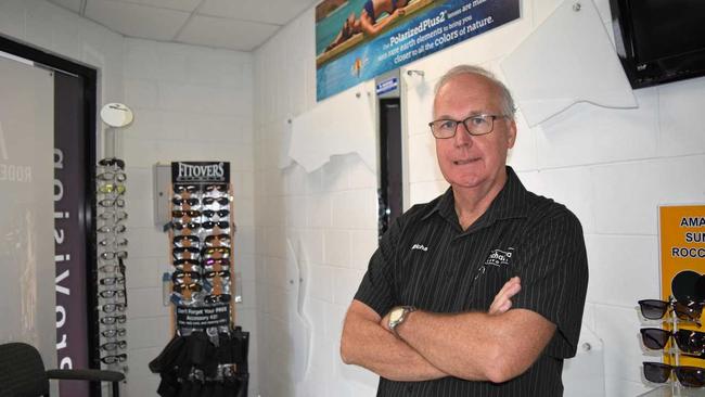 OPTOMETRIST THEFT: Thousands of dollars stolen from Richard Watt Optometrist during an overnight burglary has left the owner, Richard Watt, devastated. Picture: Blake Antrobus