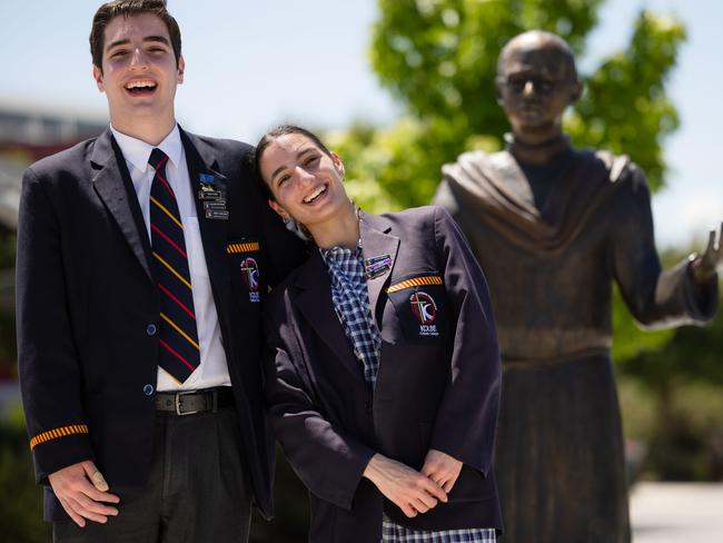 Twins Alexander and Isabella Grech opened their ATARs together. Picture: Jason Edwards