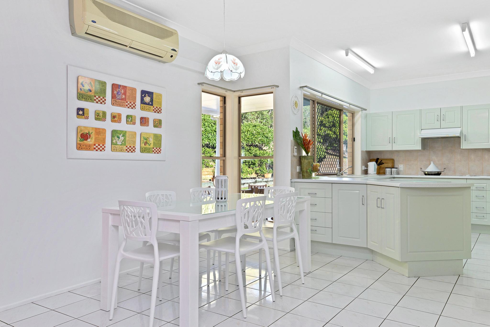 Dining and kitchen in 4A Whiteley Street Frenchville. Picture: Contributed