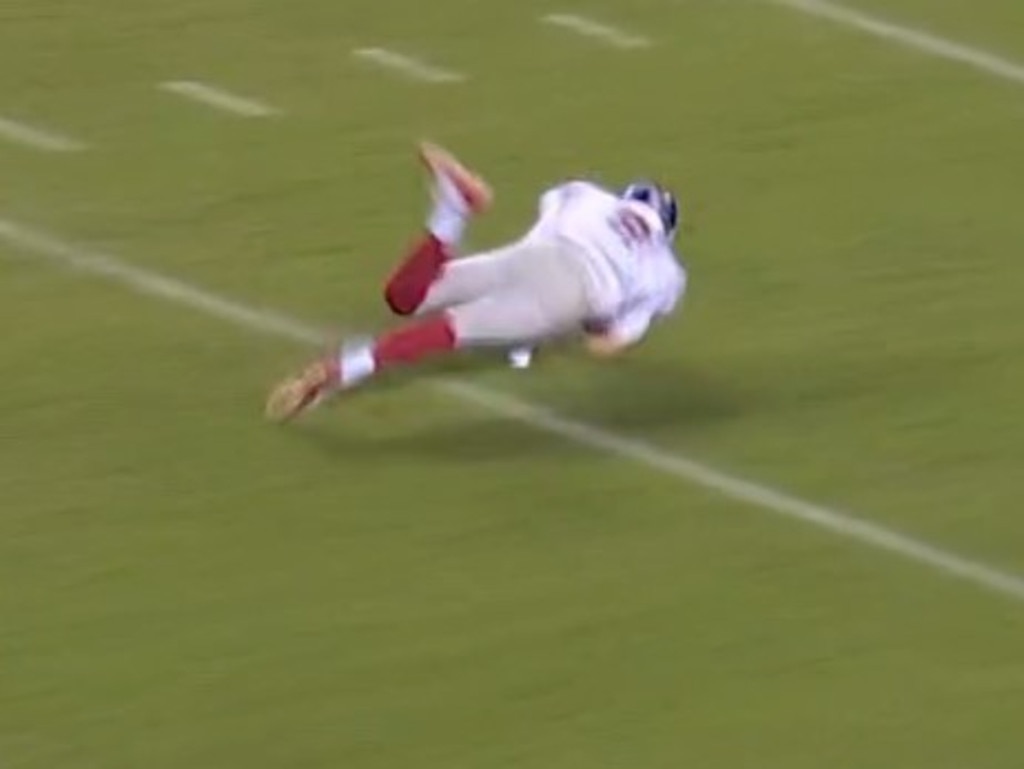 VIDEO: Daniel Jones Trips Over Himself to Miss Easy Touchdown