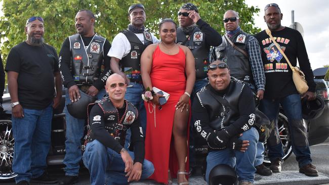 The Murries on Bikes proudly escorted Georgia Parter to the Mackay Northern Beaches State High School formal, on Saturday October 17. Picture: Zizi Averill