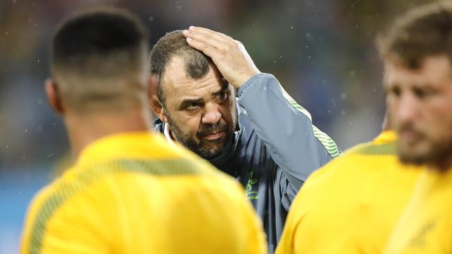 Michael Cheika has been extremely critical of the officiating. Picture: AP Photo/Christophe Ena