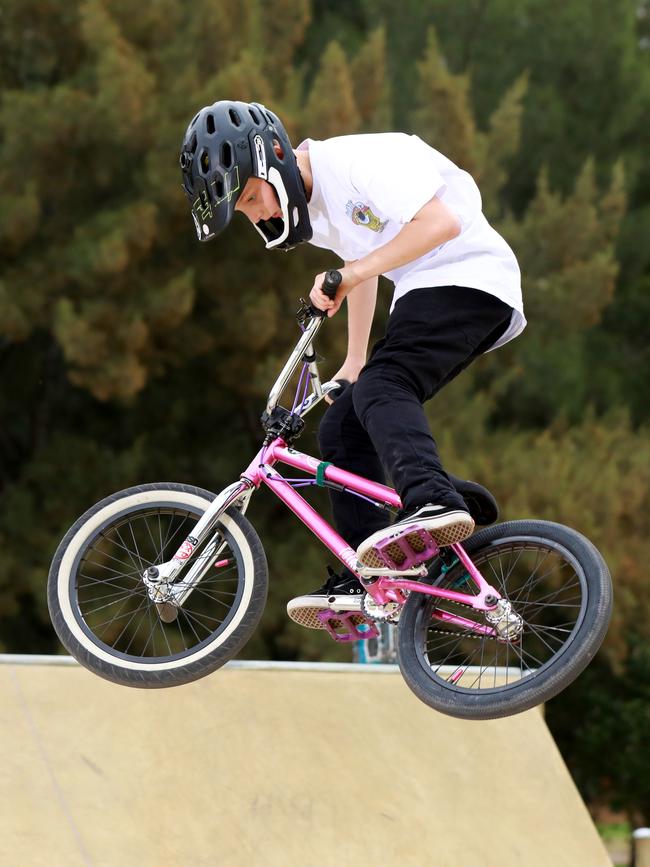 Jonny takes the new park for a spin. 