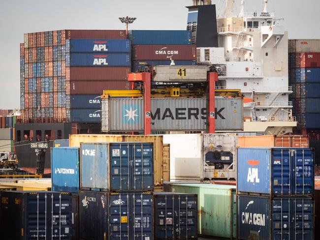 Generic scenes of the Patrick Stevedores container site at Port Botany taken on 1st October 2020. The MUA are still being accused by the PMcott Morrison of holding Australia's imports and exports to ransom at the site over pay demands. (Pictures by Julian Andrews).