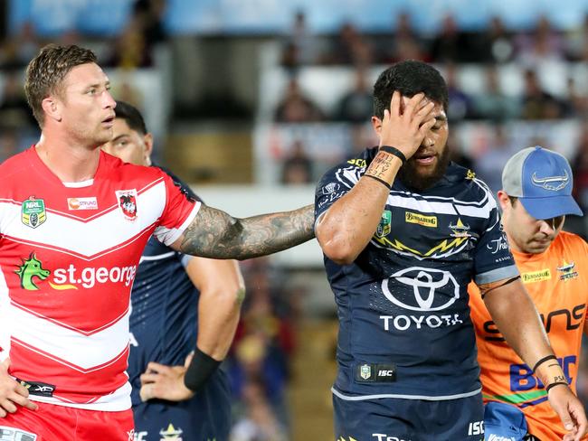 The introduction of the 18th player rule will ramp up pressure on the referees to be consistent when it comes to their calls on foul play. Picture: AAP Image/Michael Chambers.