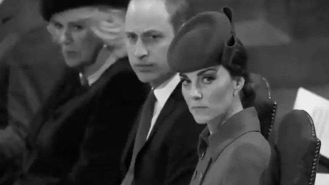 A still of Kate glaring into the camera hints the royal feud will be addressed in the series.