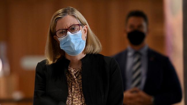 NSW Chief Health Officer Dr Kerry Chant argued for a curfew to be considered for “the messaging effect”. Picture: NCA NewsWire/Bianca De Marchi