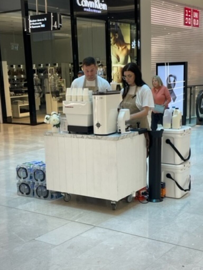 People who attended the centre could get a coffee and there were officials walking around offering support. Picture: News.com.au