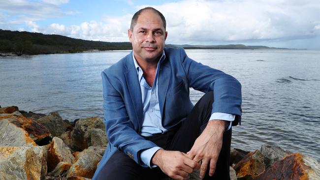 Chief executive of QYAC Cameron Costello at Amity Point, North Stradbroke Island. Picture: Liam Kidston