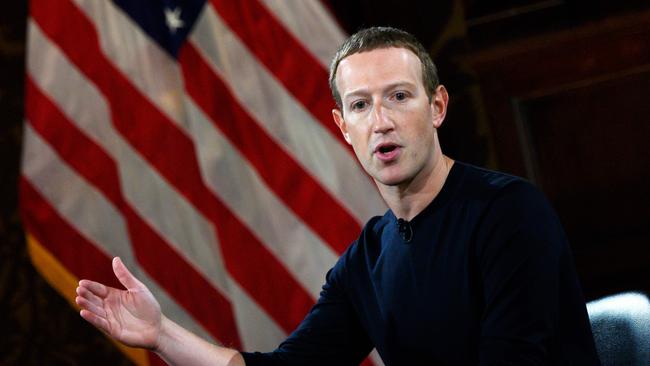 In this file photo Facebook founder Mark Zuckerberg speaks at Georgetown University in a 'Conversation on Free Expression" in Washington, DC on October 17, 2019. (Photo by ANDREW CABALLERO-REYNOLDS / AFP)