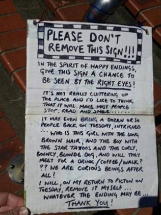 Is there a happy ending ... The young woman is clearly desperate to meet the man who caught her attention. Picture: Beachcomber Fun Cruises / Facebook