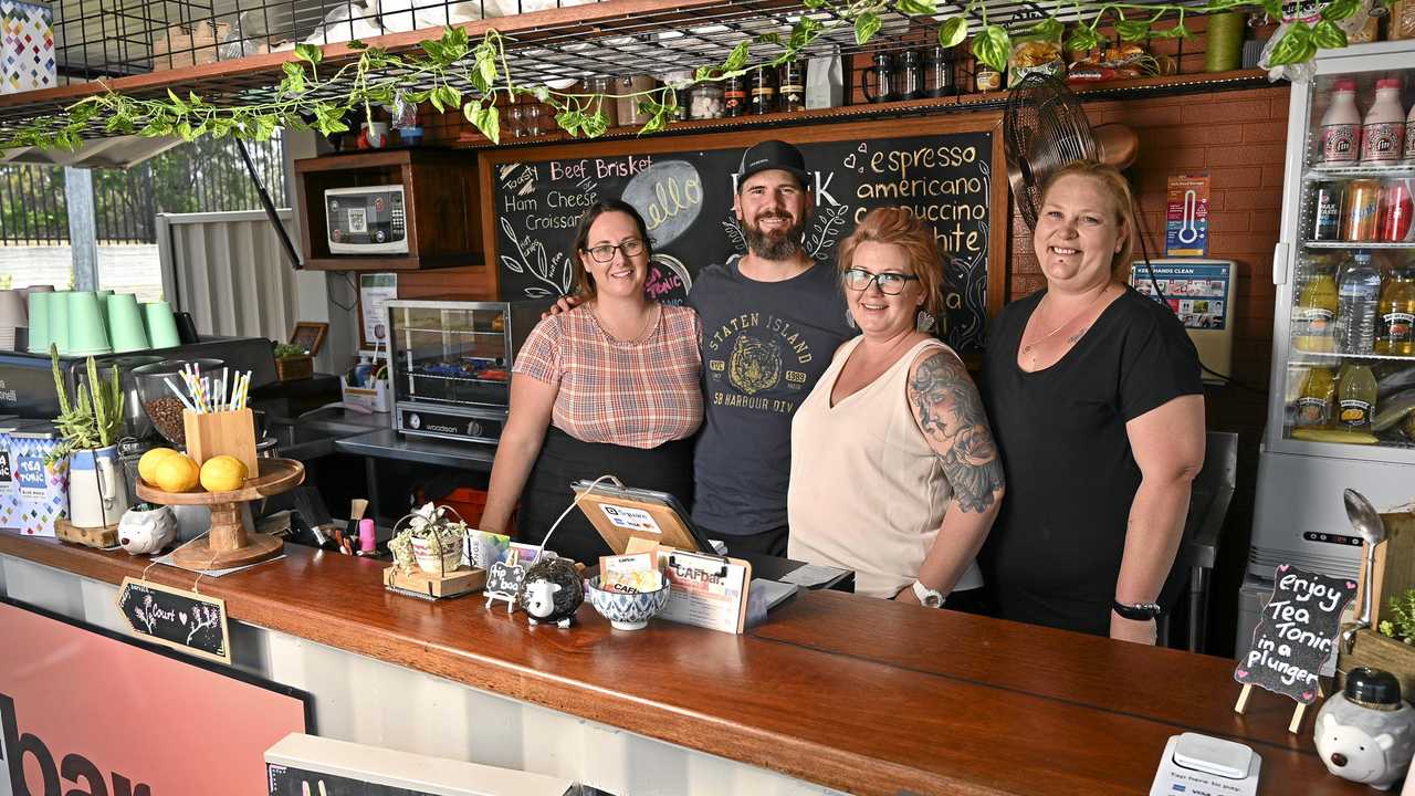 READY FOR SERVICE: Courtney Field, Ben and Liz Thorley and Amanda Taylor of CAFbar. Picture: Cordell Richardson