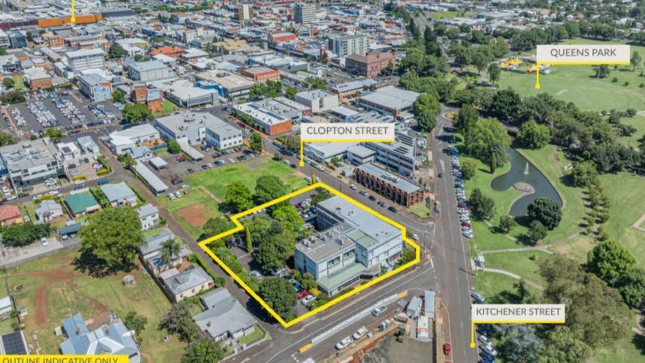 A 4500 sqm parcel off Phillip Street in East Toowoomba has hit the market through Ray White.