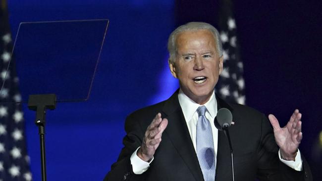 Biden said he will be a president for all Americans, not just those who voted for him. Picture: Sarah Silbiger/Bloomberg/Getty Images