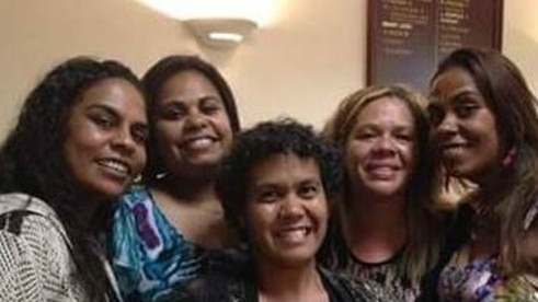 Nicole Wilson, 49, centre, is in a coma after being hit by a car at Para Hills West on Monday night.