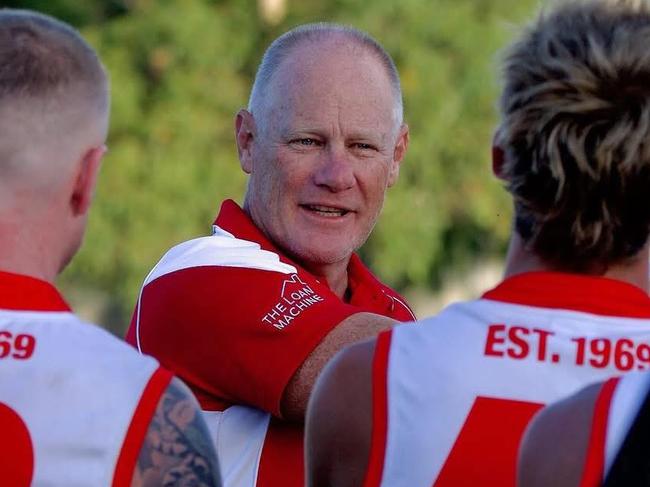 Nathan Burke coaching Karingal. Picture: Facebook