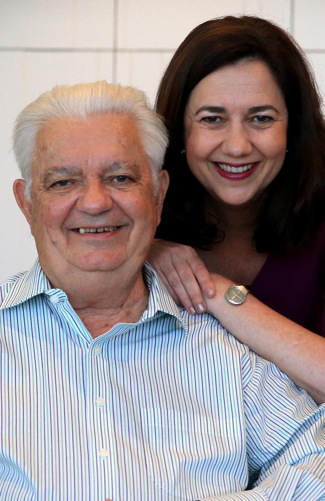 Premier Annastacia Palaszcuk and her dad Henry Palaszczuk for fathers day