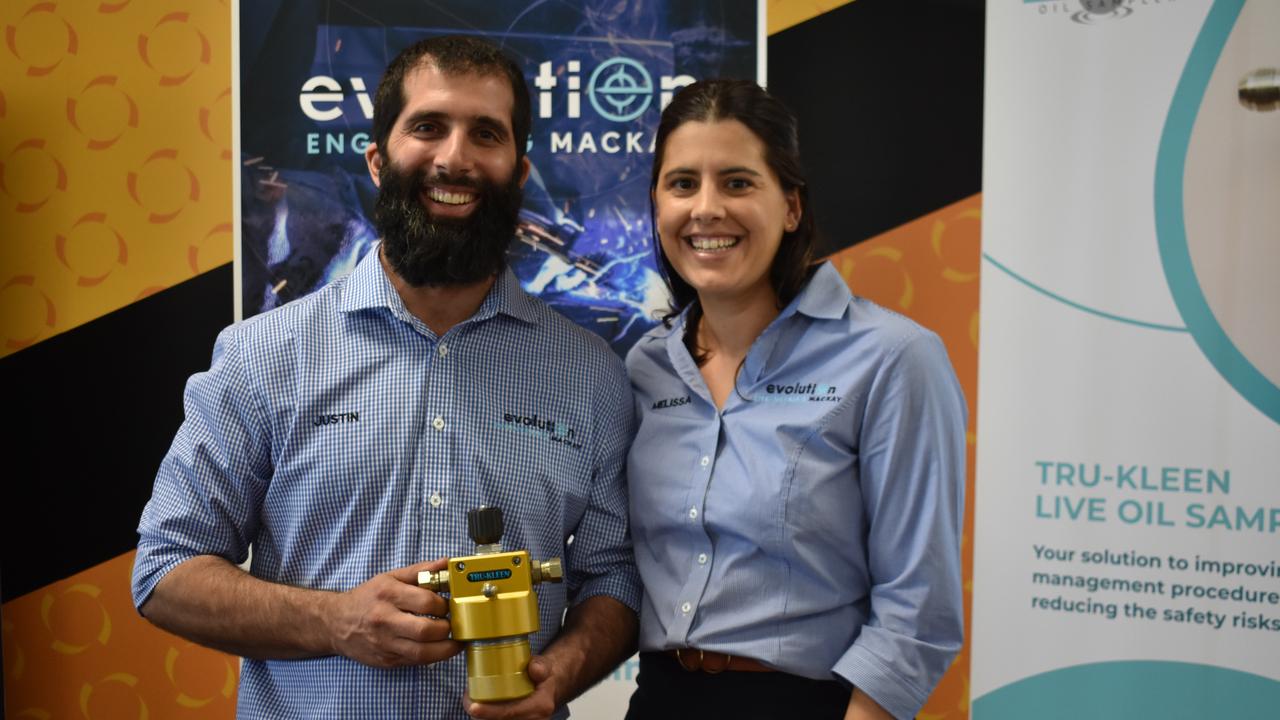 Justin and Melissa Refalo from Evolution Engineering Mackay at the Resources Centre of Excellence open day. Picture: Melanie Whiting