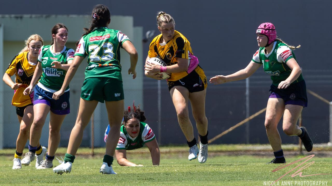 Sunshine Coast Falcons under-17s captain Makayla Elliott in action. Picture: Nicola Anne Photography