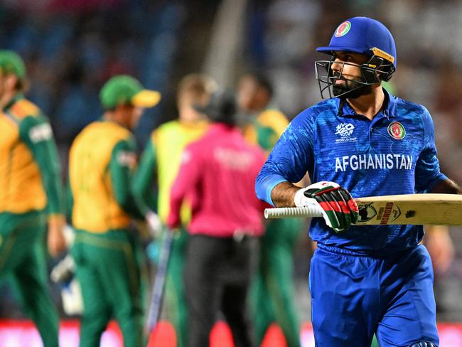 Afghanistan's batters had a much tougher time against South Africa than they did against Australia. Picture: Chandan Khanna/AFP