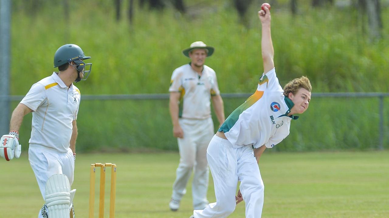 Josh Finlay in action for BITS Cricket Club.