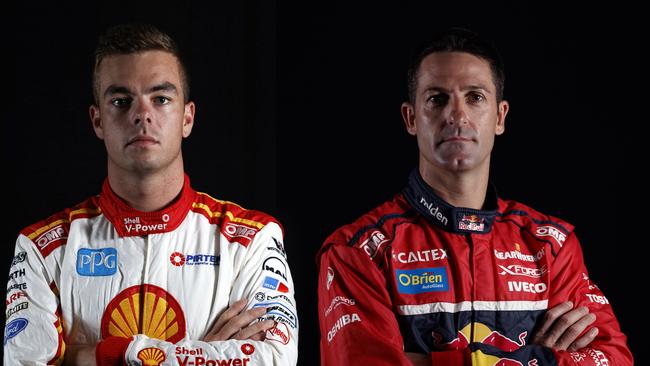 Scott McLaughlin (left) and Jamie Whincup are gunning for the Supercars championship.