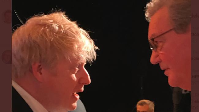 Great mates: UK Prime Minister Boris Johnson (left) and Alexander Downer.