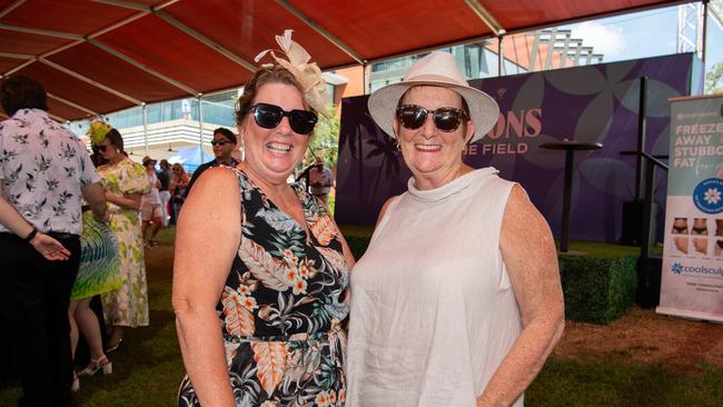 Joy Spiteri and Juile Spiteri at the 2024 Darwin Cup. Picture: Pema Tamang Pakhrin