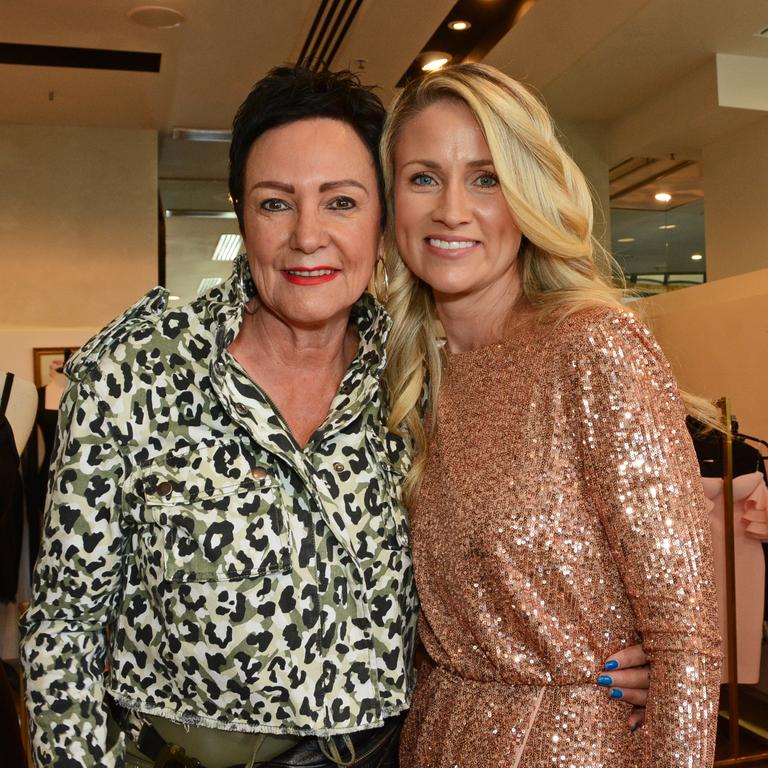 Susie McWatt-Forbes and Rachael Reid at opening of Sonia Stradiotto Couture store, Marina Mirage. Picture: Regina King