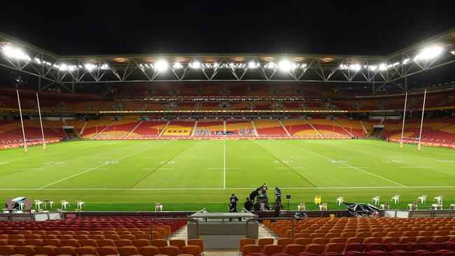 Only 50 Gold Coast Titans fans will be allowed into Suncorp Stadium for the derby. Picture: Chris Hyde/Getty