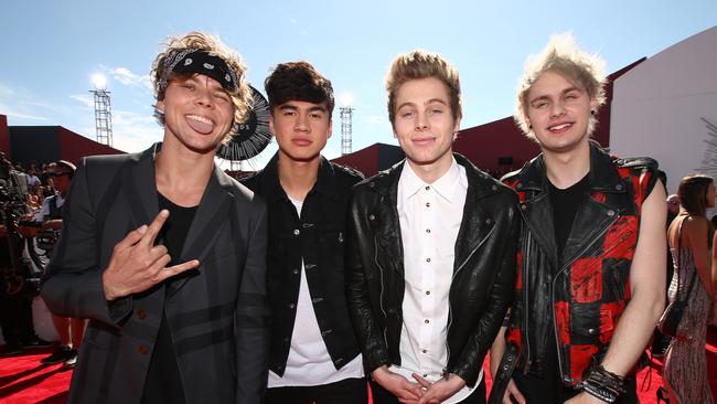 Award openers ... 5 Seconds of Summer will open the ARIA Awards but probably won’t be heard over the screams. Picture: Christopher Polk / Getty Images.