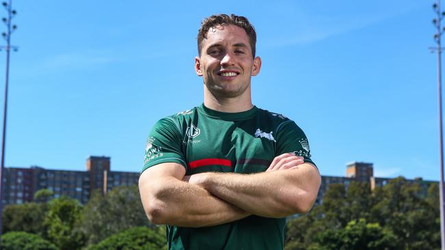 SYDNEY, AUSTRALIA - NewsWire Photos MARCH 22 2022: South Sydney Rabbitohs Captain Cam Murrayposes for a photo after a press conference at the Redfern Oval in Sydney.  Picture NCA Newswire/ Gaye Gerard