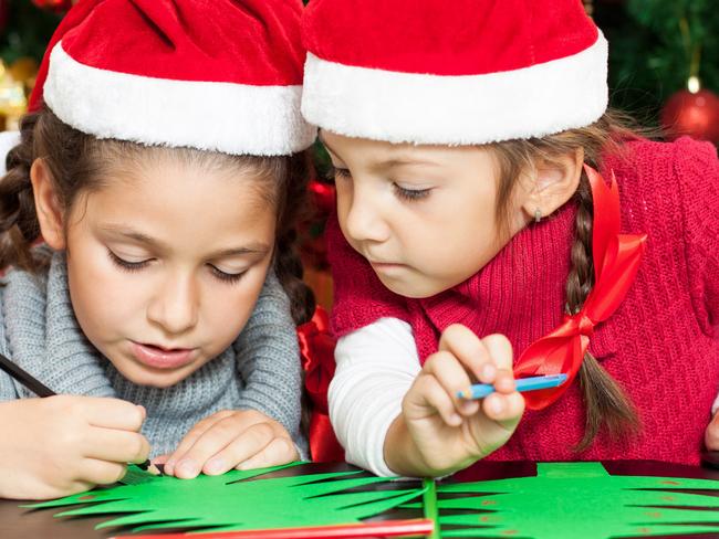 Making Christmas cards at home is a great way to get youngsters into the spirit of the season (and keeps them occupied for hours). Picture: supplied