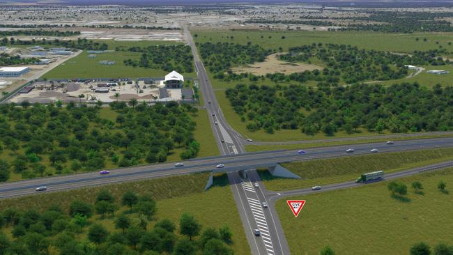 An artist’s impression of the Rockhampton Ring Road - Alexandra Street overpass. Picture: TMR.