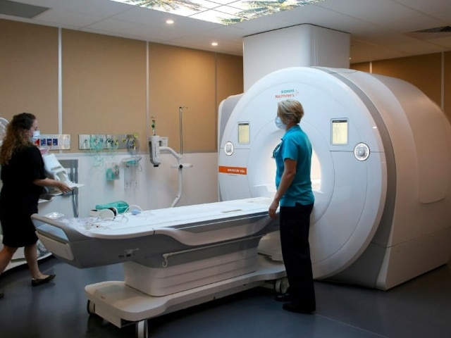MRI machine at Sutherland Hospital, installed in 2023 and announced in 2020.The man hoping to follow in the footsteps of former Prime Minister Scott Morrison is calling on the federal government toÂ to cut the âbureaucracyâ and allow outpatients to use a new MRI machine in Sutherland Hospital.A $7m MRI machine was installed at Sutherland Hospital in 2023 but the federal health department has not granted a license to allow residents in the community to use it for scans and be bulk billed under Medicare.Cook candidate Simon Kennedy said the need for the license had been raised by residents and a doctor while he was doing community engagement on the campaign trail ahead of the by-election - trigged by Mr Morrisonâs retirement from politics - on Saturday. Picture: South Eastern Local Health District