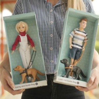 Kmart has added Guide Dog Handler dolls to its inclusion dolls range. Picture: YouTube