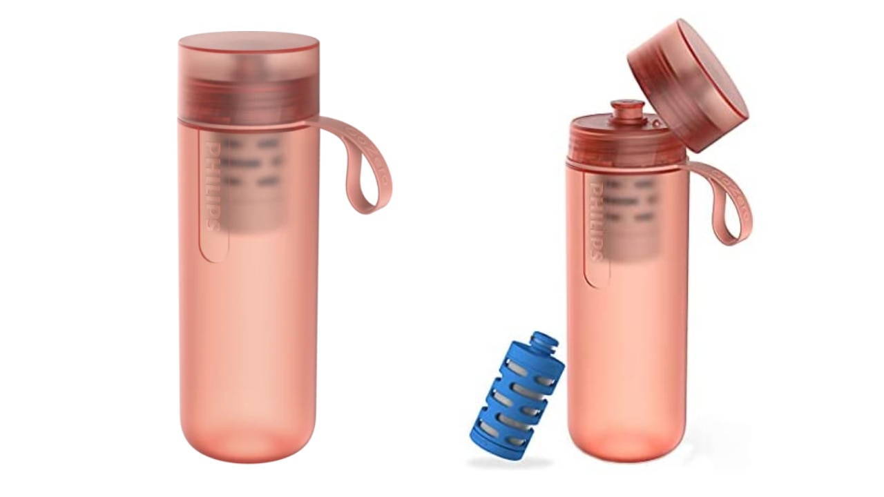 Brita 20 oz. Filtering Stainless Steel Water Bottle in Rose