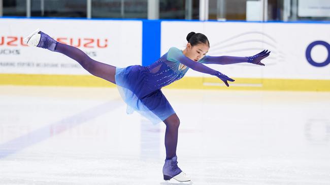 Luna Shimogaki from Iceworld Figure Skating Club who is the current Queensland junior girls champion. Pic: Courtesy of Rhys Lavender