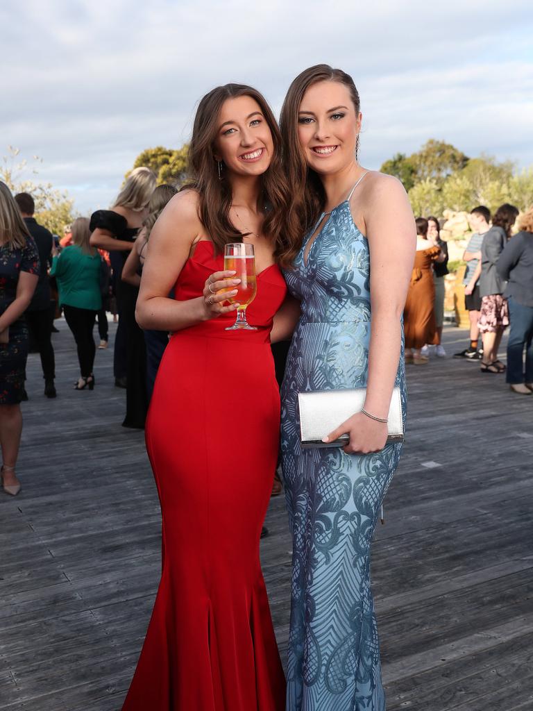 Ashley Rodes and Hannah Mulcahy. St Mary's College leavers dinner at Glen Albyn Estate Taroona. Picture Nikki Davis-Jones