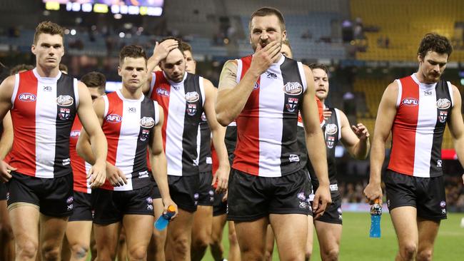 The Saints are expecting a low turnout at Etihad Stadium for Saturday’s clash against the Giants. Picture: Michael Klein