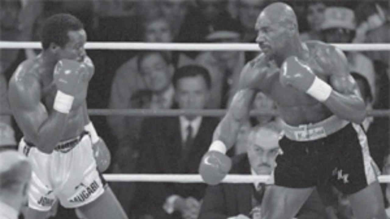 ‘Marvelous’ Marvin Hagler fighting John "The Beast" Mugabi during his heyday.