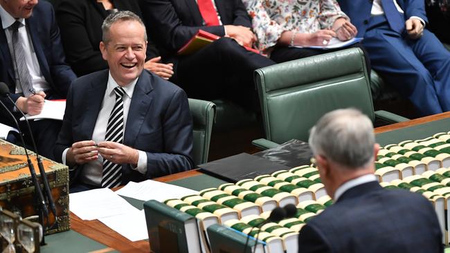 Opposition Leader Bill Shorten and Prime Minister Malcolm Turnbull spar during Question Time. Photo: AAP