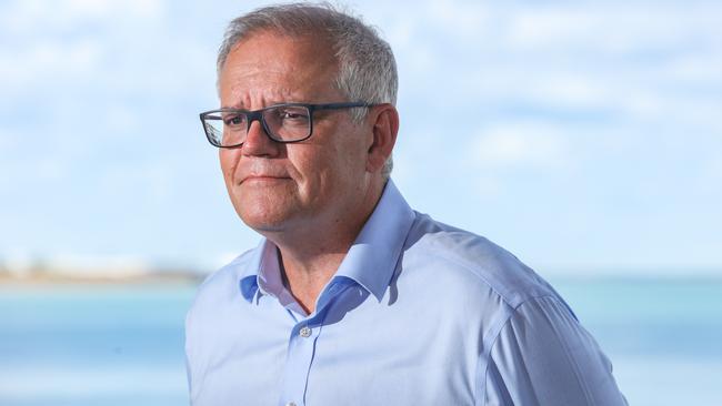 Prime Minister Scott Morrison in Darwin. Picture: Glenn Campbell