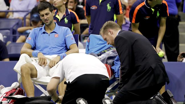 Novak Djokovic required multiple medical time outs to receive treatment on his foot