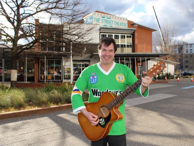 Denis Carnahan said the Pantomine of the Origin series provides him endless material for his one-man satirical show Rugby League: The Musical. Photos: Kate Christian