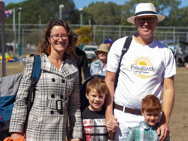 Tracey, William, Straun and Morgan McCallum at the Moore Park Beach Arts Festival.